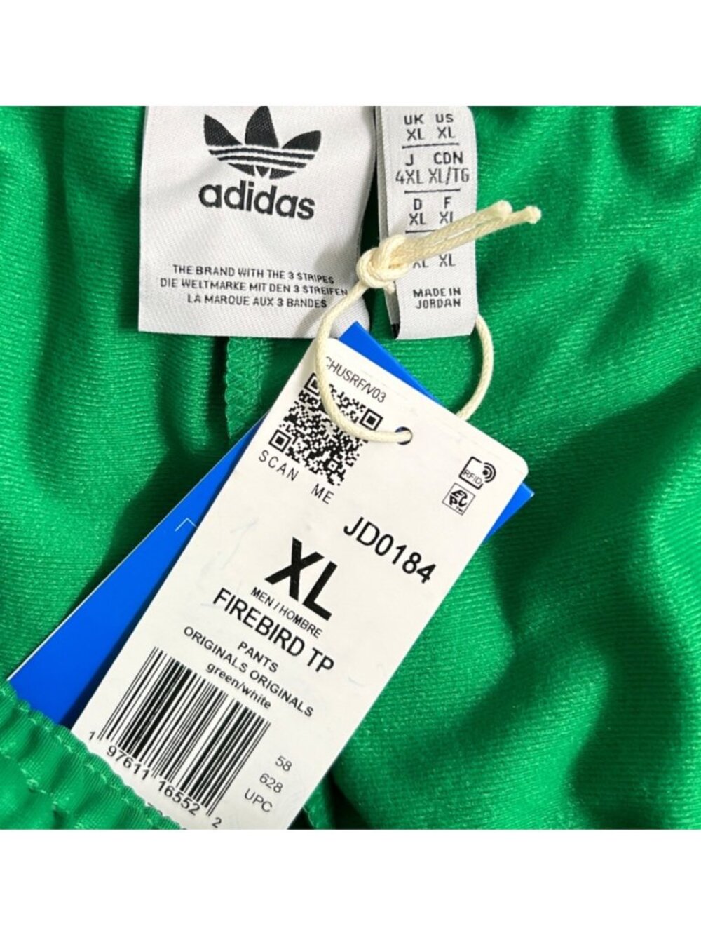 Adidas Firebird Track Suit Jacket Pants Set JD0183 JD0184 Size XL Green - Picture 8 of 9
